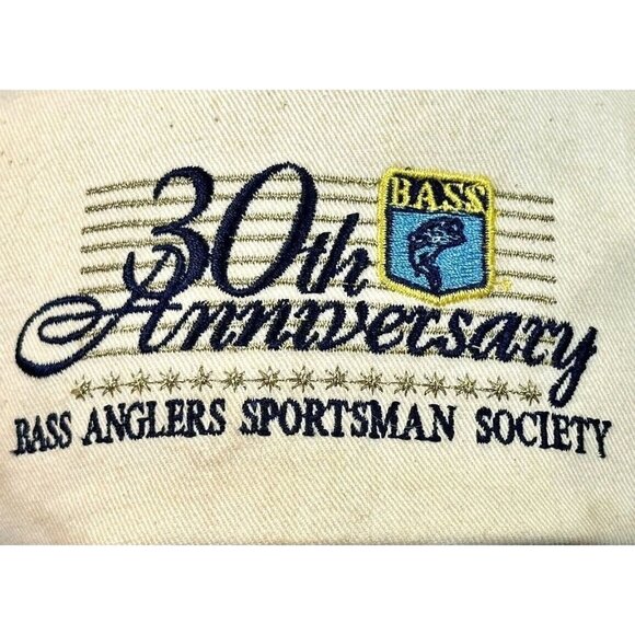 Bass Anglers Sportsman Society 30th Anniversary Snapback Cap 1997 NWOT Read - Picture 2 of 9